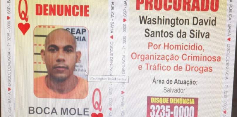 Integrante do baralho do crime conhecido como Boca Mole é preso