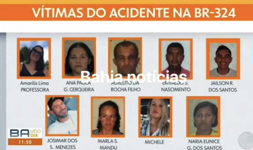 Urgente Identificados 10 dos 25 mortos em tragédia na BR 324 na Bahia