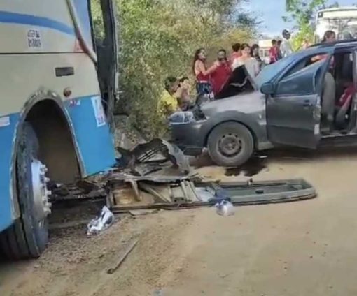  Colisão entre ônibus da Novo Horizonte e carro deixa feridos na Bahia, assista o vídeo 